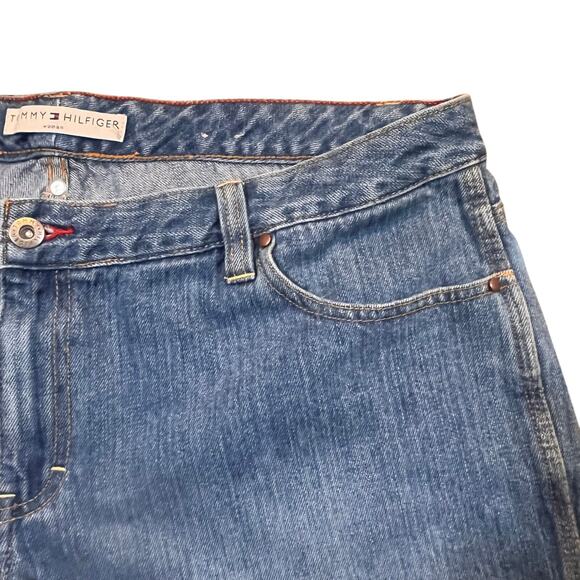 Tommy Hilfiger Women’s Plus Size 18 High Waisted Boyfriend Blue Jean Short Retro - Picture 1 of 8